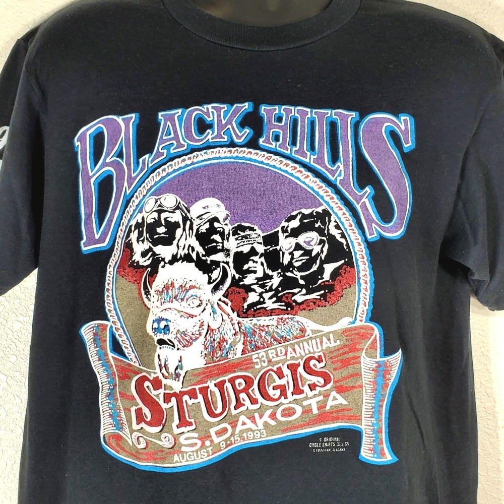 VTG‎ 53rd Black Hills Sturgis Motorcycle Rally 1993 Collectible T Shirt Biker